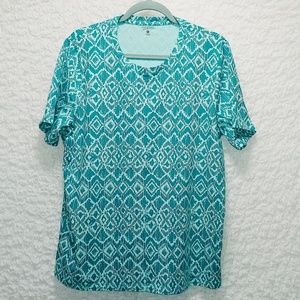 Teal Pattern T-Shirt